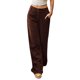 thumbnail image 2 of Txlixc Pantalones largos para mujeres, pantalones de bolsillo laterales de otoño y primavera en la calle de fiestas de ocio de la calle Long Street de color sólido Txlixc moda, 2 of 5