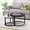 Black&White, variant on Modern 27.5" Round Nesting Coffee Table Set Metal Frame for Living Room White and Black
