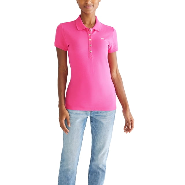 Polo AEROPOSTALE Aero Solid A87 para mujer fucsia morado