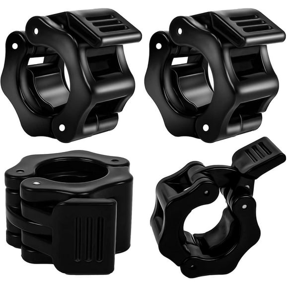 Pieces Clamp Ring 25mm Olympic Barbell Clamps Plastic Barbell Collar Clips Non-slip Barbell Locking Collars Quick Release Compatible With Weightliftin