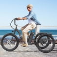 thumbnail image 3 of Gocio 24" Adult Electric Tricycle, Peak 500W Motor, 48V 10.4AH Battery, Max 15Mph，7-Speed Cargo 3-Wheel Electric Bike UL2849 Certified, 3 of 10