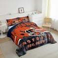 thumbnail image 3 of Erosebridal Sports Bedding Twin Comforter Set, American Football City Down Comforter, Navy Orange, CHICAGO, Reversible 2pcs, Breathable, 3 of 7