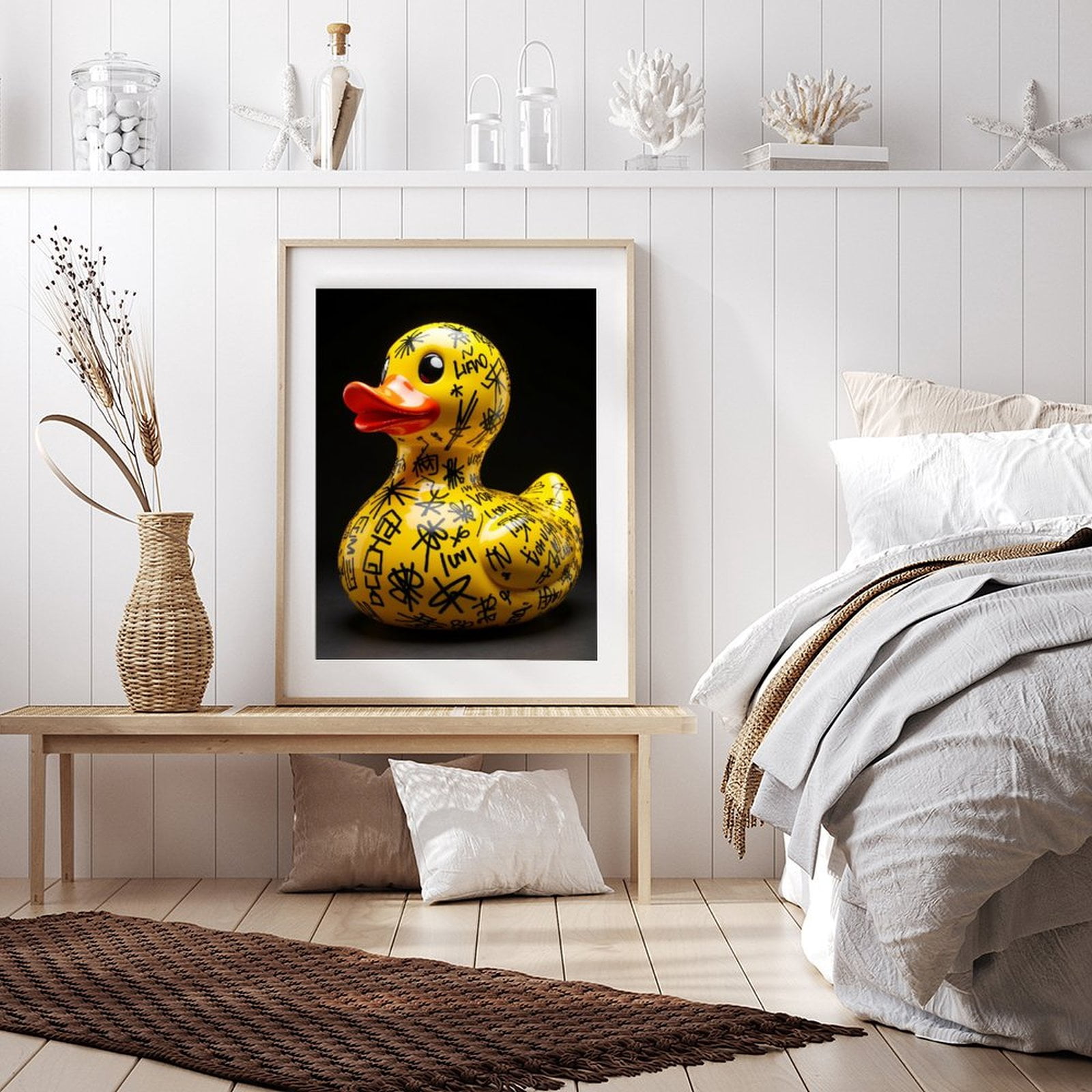 Diamond Art Kits for Adults - 5d Yellow Rubber Duck Graffiti Art Diamond Painting for Adults, Diamond Art for Adults Beginners, Diamond Painting Kits for Adults for Home Wall Decor
