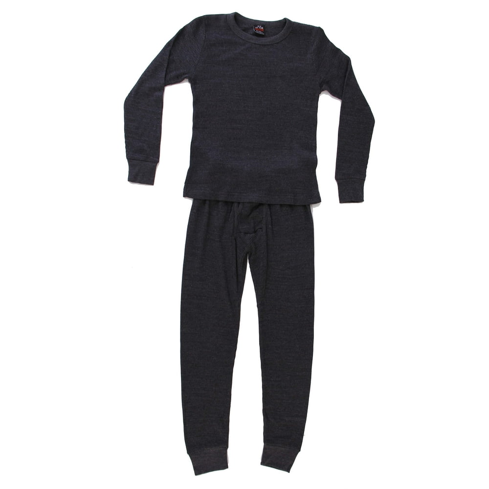 At The Buzzer Thermal Underwear Set for Boys (Charcoal, 14-16 ...