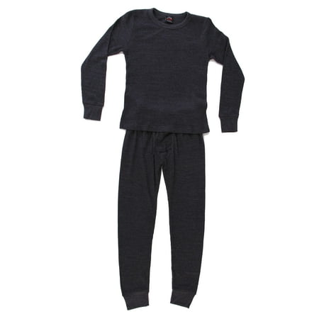 At The Buzzer Thermal Underwear Set for Boys (Charcoal,
