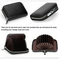 thumbnail image 4 of Genuine Leather RFID Credit Card Holder for Women and Men Zipper Cards Case Small Card Wallets, 4 of 7