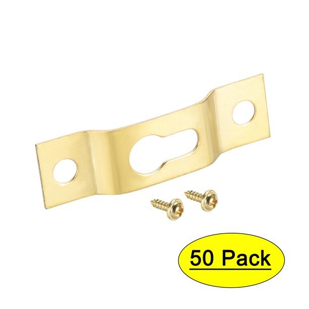 Keyhole Hanging Plate, 40mm x 11mm Single Hole Hook for Picture Frames