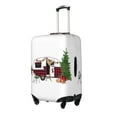thumbnail image 2 of Wukai Vintage Buffalo Plaid Christmas Camper Elastic Luggage Cover: Personalized Protection for Your Suitcase - Fits 19~29-inch, Washable & Durable Travel Companion-Small, 2 of 8