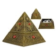 thumbnail image 3 of Ebros Egyptian Golden Winged Scarab Falcon Pyramid Jewelry Box Figurine 7.25"H, 3 of 8