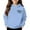 Swt 290# Sky Blue, variant on WAYUTE Girls Sweatshirts Long Sleeve Hooded Sweatshirt with Double Heart Print Cute Casual Comfort Soft Pullover Top for Kids and Toddler