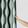thumbnail image 3 of Creowell Dark Green Geometric Shower Curtain, Waterproof Design and Polyester, Quick-Drying, Green Fabric Shower Curtains Set for Bathroom, Machine Washable with Hooks 60x72, 3 of 7