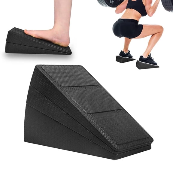 Bxaolu Slant Board for Calf Stretching, 5 Adjustable Angles Incline Board for Squat Wedge, 330 lbs Weight Capacity Calf Stretch Yoga Foam Wedge for Exercise, Squat, Ankle Mobility, Black