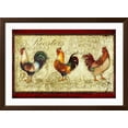 thumbnail image 2 of Art.com Three Roosters Art Print by Viv Eisner, Brown Frame Wall Art, 44" x 32", 2 of 5