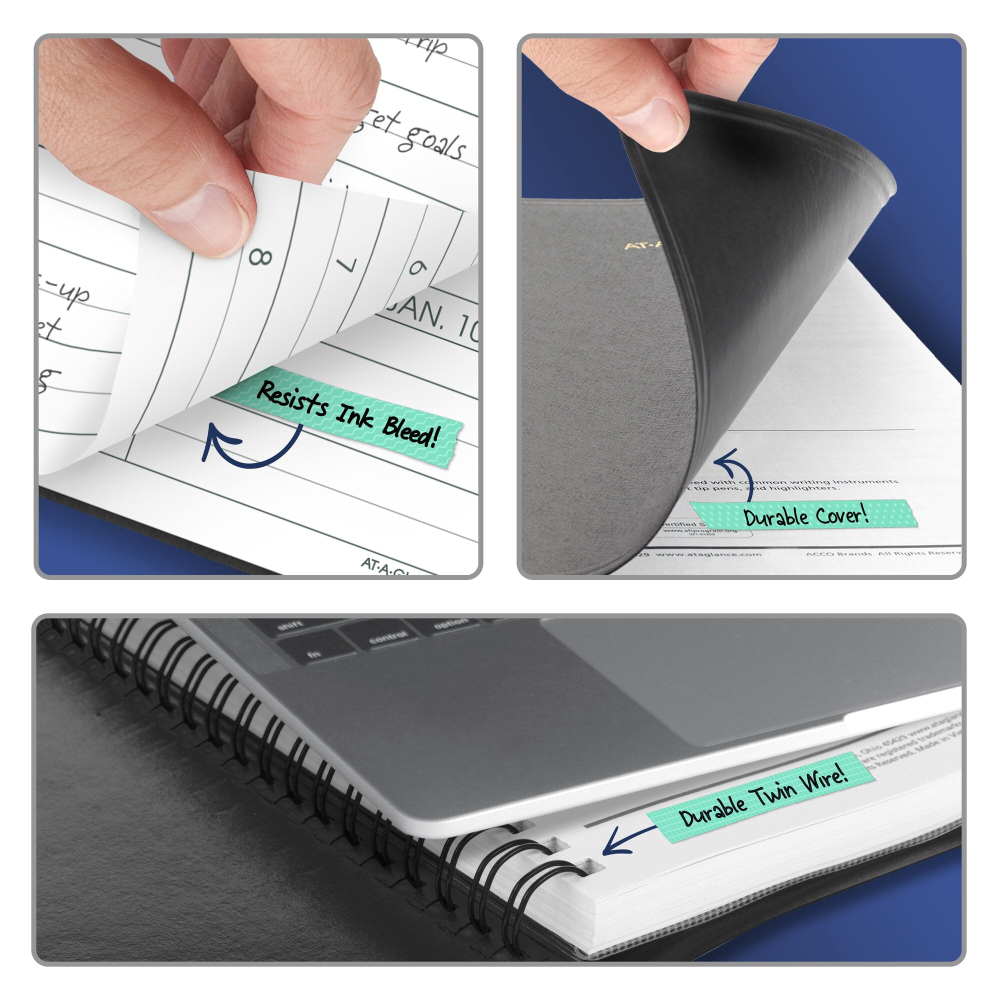 AT-A-GLANCE Large Print 2027 Weekly Appointment Book Planner Black Large 8 14 x