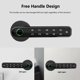 thumbnail image 3 of Cerradura de perillas de puerta compatible con Bluetooth con cerradura de manija de palanca de 2 llaves para apartamento, 3 of 9