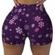 thumbnail image 2 of Fotbe Purple Snow Flakes Shorts Sin Costuras – Shorts Deportivos de Cintura Alta para Mujer, Elásticos para Gimnasio, Yoga, Running o Ciclismo-Medium, 2 of 8
