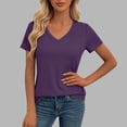 thumbnail image 6 of Livrdious Womens Summer Tops Short Sleeve V Neck Casual Shirts Curved Hem Flowy Tee Trendy 2026 Basics Tunic Tshirt, S-2X, 6 of 6