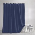 thumbnail image 3 of Shower Curtains for Bathroom, Pure Dark Blue Waterproof Fabric Shower Curtain, Simple Solid Color Decorative Bathroom Curtain for Bathtub, 36"x72", No Hooks Included, 3 of 9