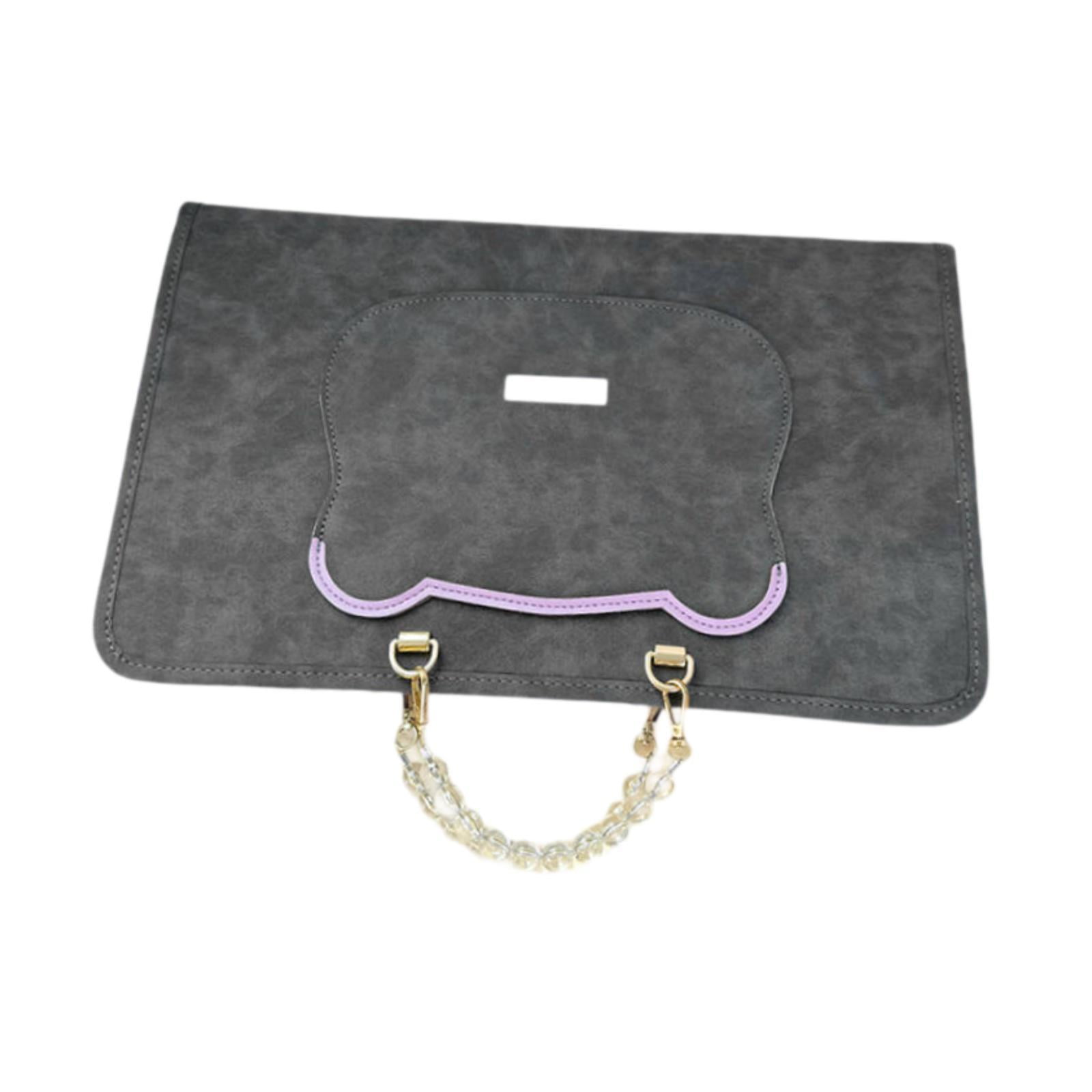 Laptop Bag Sleeve Flip Case PU Leather Waterproof Storage Pouch for 13 Inch Computer School Work
