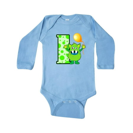 

Inktastic 1st Birthday Monster Gift Baby Boy or Baby Girl Long Sleeve Bodysuit