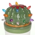 thumbnail image 2 of Milltown Merchants Lighted Green Ball Cactus Ceramic Christmas Tree, 2 of 4