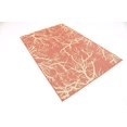 thumbnail image 2 of Unique Loom Botanical Collection Abstract Pictorial Transitional Indoor and Outdoor Flatweave Area Rug, 4 x 6 Feet, Terracotta/Beige, 2 of 2