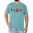 thumbnail image 4 of Trout Fishing Shirt for Men and Women Fish Sunset Tree Line Unisex Graphic T-Shirt Seafoam Shirt Adult X-Large, 4 of 4