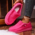 thumbnail image 4 of Fuzzy Slippers House Shoes for Women Indoor and Outdoor Fashion Casual Cozy Winter Warm Fleece Flats Penny Loafer Ankle Boots Pink Size 7, 4 of 7
