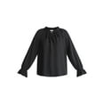 thumbnail image 5 of Time and Tru Women's Ruffle Neck Blouse with Long Sleeves, Size XS – XXXL, 5 of 5