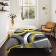 thumbnail image 4 of Yellow Geometric Tapestry for Bedroom Wall Hanging Tapestry, Gray Black Retro Abstract Stripes Lines Ceiling Backdrop Tapestries Poster Blanket Wall Decor for Teens Room Living Room Dorm 51" x 59", 4 of 8