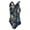 Navy/Gold, variant on Sporti Molecule Wide Strap One Piece Swimsuit, High Cut, Unpadded (Women’s)