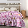 thumbnail image 5 of Cute Girl Ballerina Blanket Super Soft Warm Flannel Throw Blankets Dance Blankets for Sofa Couch Bed Decoration Girls Adult All Season Gifts 80"x60", 5 of 6