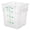 Clear/4 qt/1 Count, variant on Met Lux 4 qt Square Clear Plastic Food Storage Container - with Green Volume Markers - 7" x 7" x 7 1/4" - 1 count box