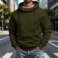 thumbnail image 5 of Men's Hooded Pullover Solid Color Long-sleeved Sweatshirt for Man Fall Winter, 5 of 7
