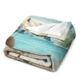 thumbnail image 3 of Seashell On The Beach Flannel Throw Blanket for Gifts for Women Men Girls Boys All Seasons, 3 of 7