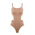 thumbnail image 2 of JGGSPWM Women's Backless Bodysuit with Open-Side Design Summer Solid Color Stretch Shaping Wear for Yoga and Everyday Outfits Brown M, 2 of 4