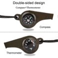 thumbnail image 3 of Emergency Survival Whistle 2 Pack, 3 In 1 Whistle With Compass And Thermometer, Outdoor Hiking, Camping, Fishing, 3 of 5