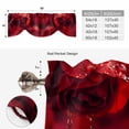 thumbnail image 6 of Red Rose Tie Up Valance Curtains for Windows, Kitchen Curtains Window Treatments, Elegance Fantasy Flowers Romantic Short Window Shades Valances for Bedroom Bathroom Cafe 42"x12", 6 of 8