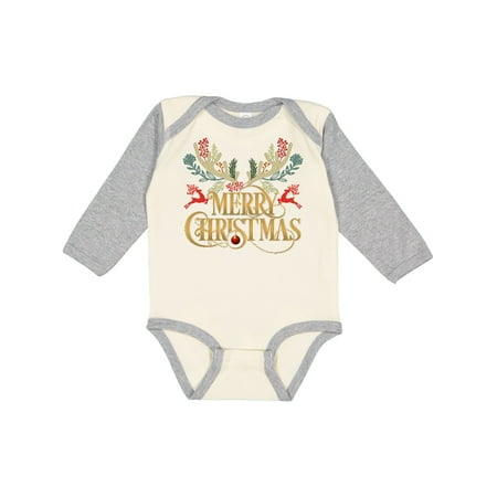 

Inktastic Reindeer Christmas Gift Baby Boy or Baby Girl Long Sleeve Bodysuit