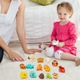 thumbnail image 3 of Wooden Alphabet Puzzle Early Learning Toy for Kids Letter Recognition Spelling Educational Animal Pattern Design, 3 of 3