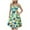 Green A4, variant on Hrsba Sundresses for Women Beach,Sleeveless Crew Neck Print Ruffled Tiered Dress for Summer Outdoor Wear