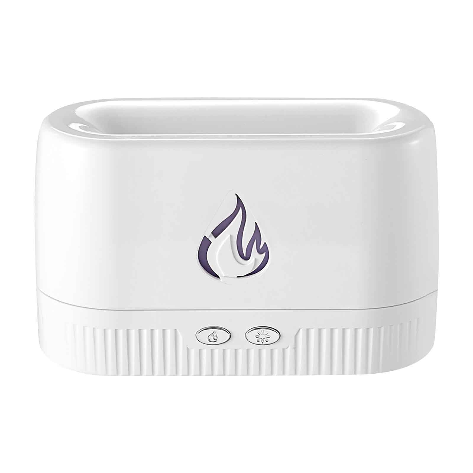 Wovilon Flame Diffuser With 1 Jar Peppermint Essential Oil Aromatherapy