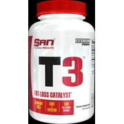 Angle View: T3 Stimulant Free Fat Loss Supplement - Thyroid and Metabolism Support, Natural Non-Caffeinated Formula, 180 Capsules