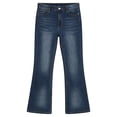 thumbnail image 3 of OOOUM Girls Flared Pants Elastic Waist Skinny Denim Trousers Fashionable And Streetwear Long Jeans For Kids Blue 13-14 Years, 3 of 3