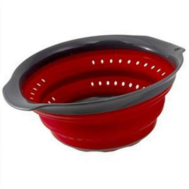 Robinson Home Products 186834 4 qt. Passoire Pliable&44; Rouge & Gris