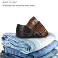 thumbnail image 3 of YOORAN Men's Belt Reversible Leather 1.25", Two-In-One Classic Dress Black Belt, Adjustable, 3 of 6