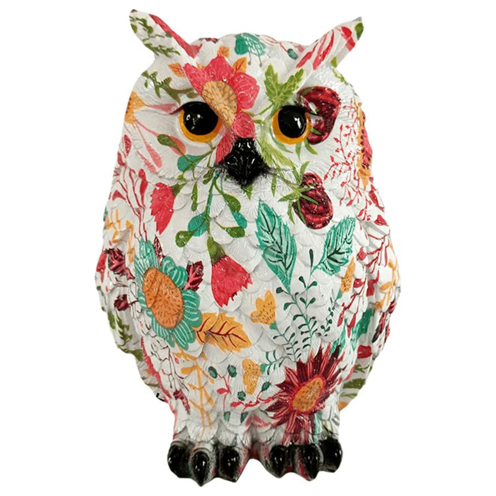 Owl Statue Home Decor Sculpture Colorful Resin Small Decor Items ...