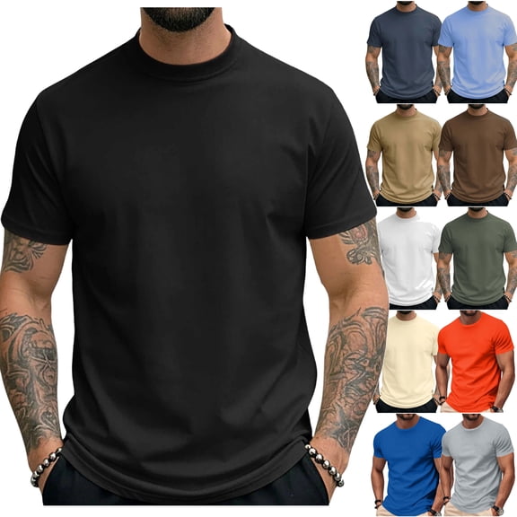 Hesxuno Men Basic Solid T-Shirt Ice Silk Athletic Running Tees Quick Dry Moisture Wicking Casual Workout Shirts Lightweight Cooling Short Sleeve Summer Tees Beige S