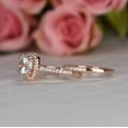 thumbnail image 4 of New Jewels 2 Ct Round Cut Simulated Diamond Halo Bridal Set Wedding Band 14K Rose Gold Plated, 4 of 5