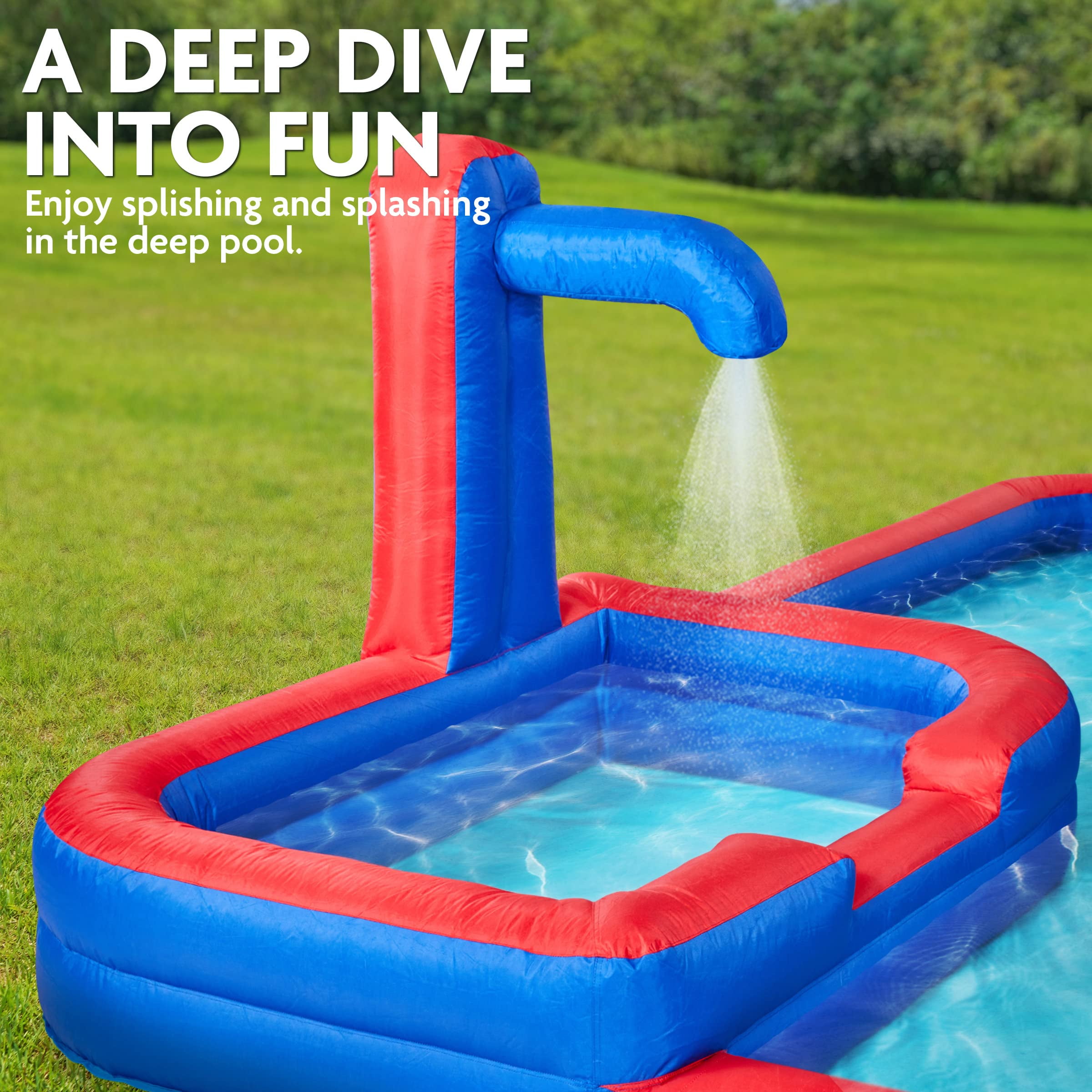 Sunny & Fun Fun Nylon Water Slide for Backyard Climb & Bounce Water Park